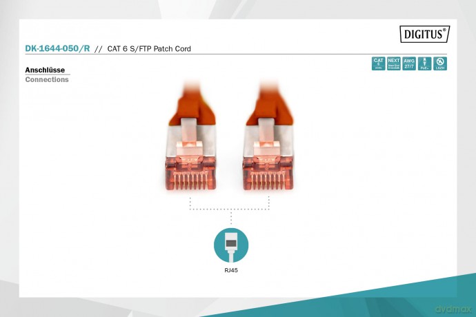 DIGITUS Patchkabel Cat6 S/FTP 2xRJ45 5