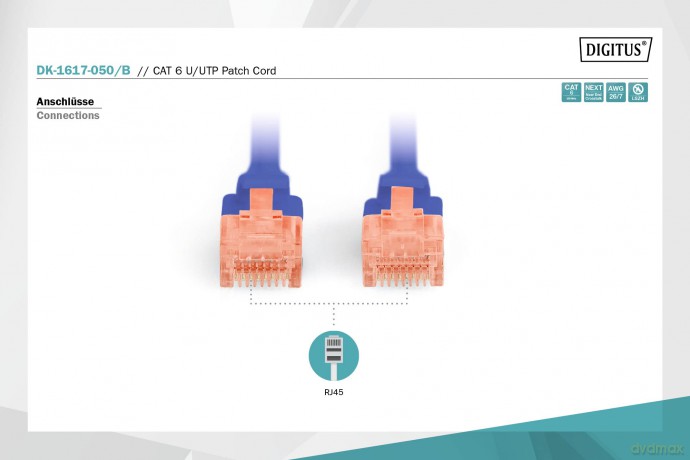 DIGITUS Patchkabel Cat6 UUTP 2xRJ45 5.0m