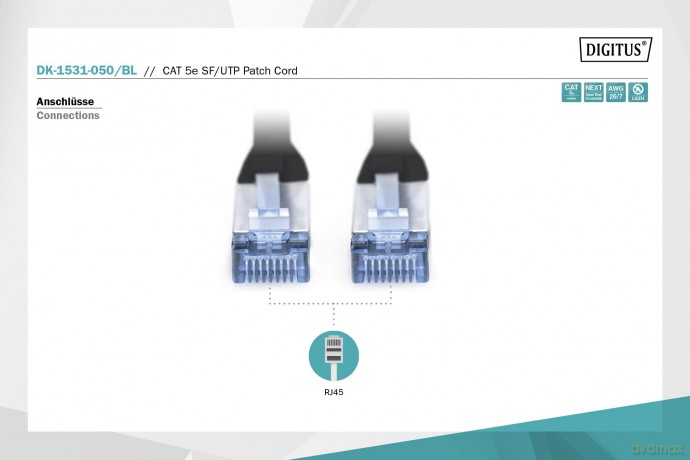 DIGITUS Patchkabel RJ45 SF/UTP Cat5e 5.