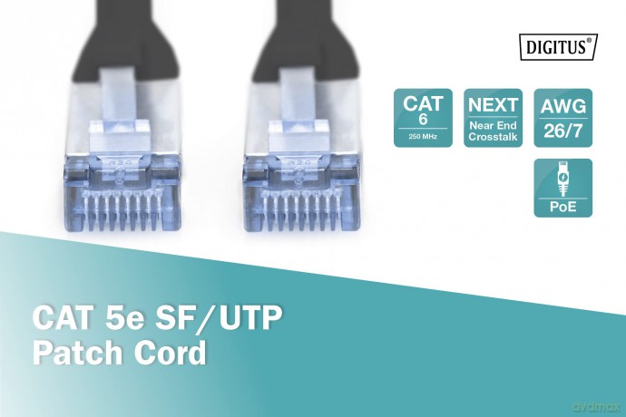 DIGITUS Patchkabel RJ45 SF/UTP Cat5e 5.