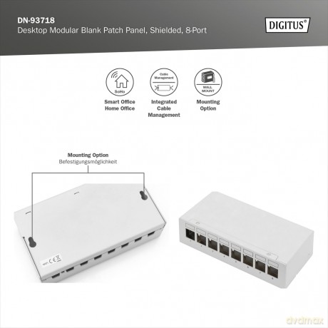 DIGITUS Patchpanel 8-Port Modular