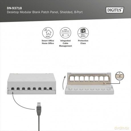 DIGITUS Patchpanel 8-Port Modular