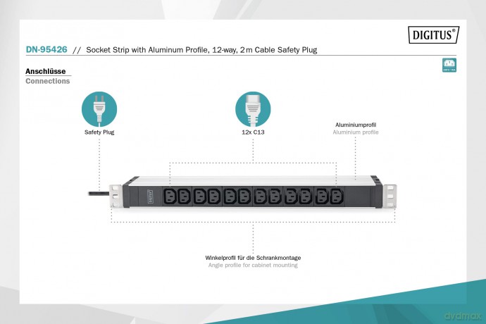DIGITUS PDU 1U 12xC13 Ausgnge