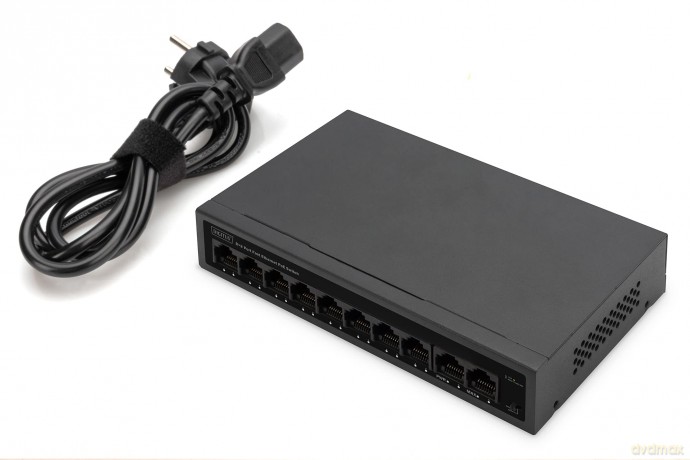 DIGITUS Switch 8+2Port 10/100 30W FE P