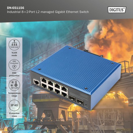 DIGITUS Switch 82 -Port L2 managed Gigab