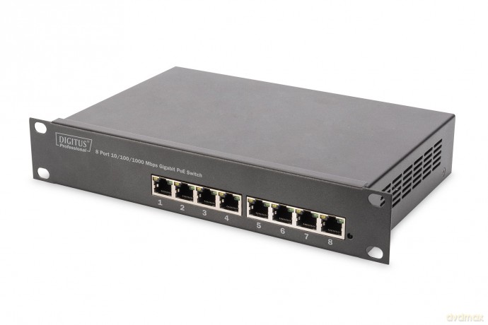 DIGITUS Switch 8-Port Gigabit 80W PoE