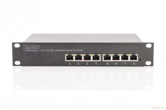 DIGITUS Switch 8-Port Gigabit 80W PoE