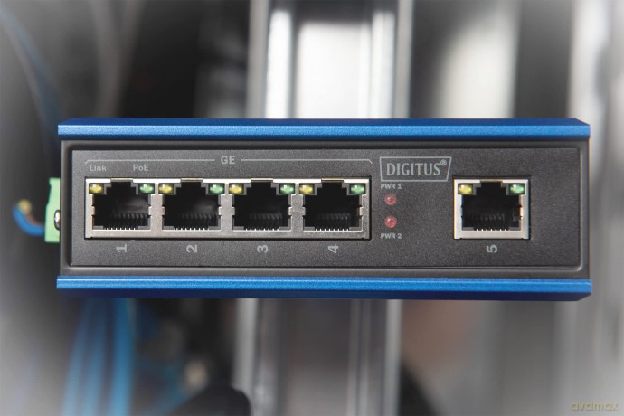 DIGITUS Switch Ind. 4-Port Gigabit 30W