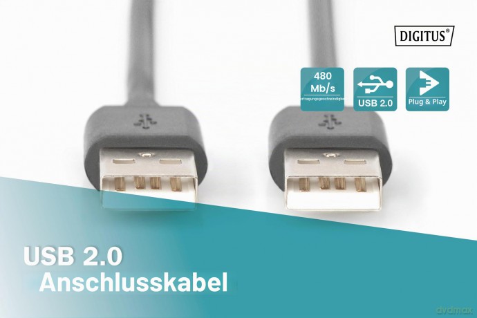 DIGITUS USB 2.0 Anschlusskabel Typ A -A