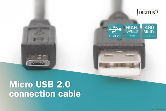 DIGITUS USB 2.0 Anschlusskabel Typ A -mi