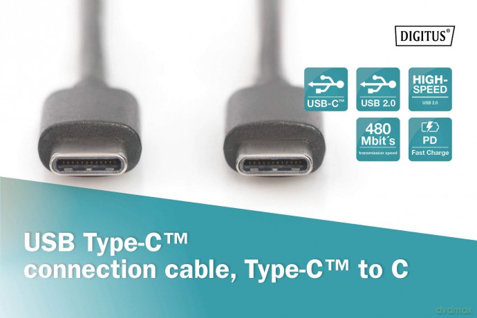 DIGITUS USB 2.0 Anschlusskabel Typ C -C