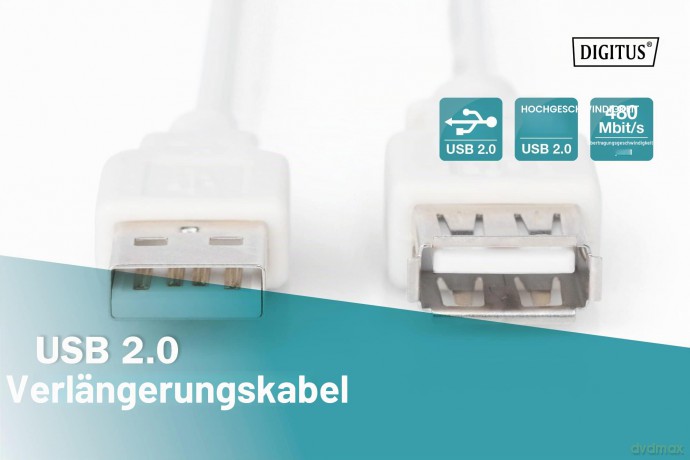 DIGITUS USB 2.0 Verlngerungskabel Typ A
