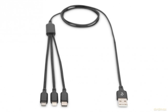 Digitus USB 3.0 > Lightning/Micro-USB/US