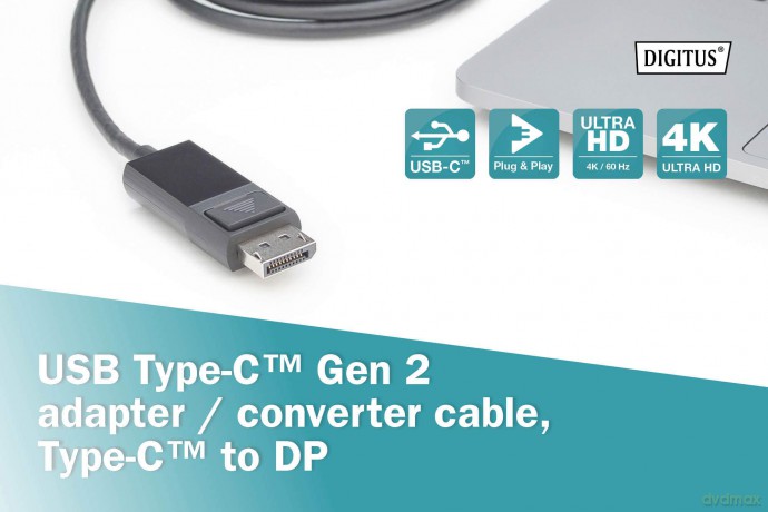 DIGITUS USB C Adapterkabel Typ C -DP 32,