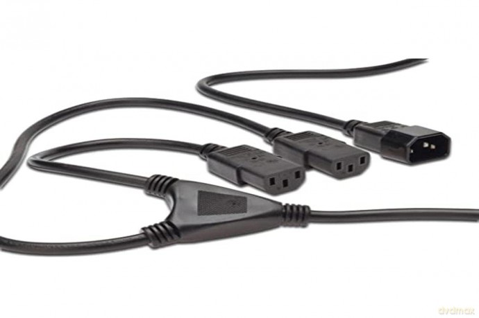 DIGITUS Y-Netzanschlusskabel, 1,7m, schw