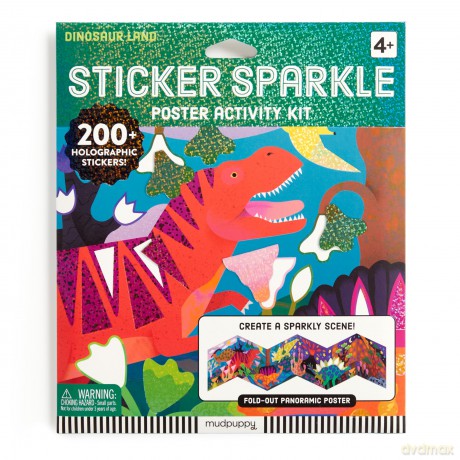 Dinosaur Land Sticker Sparkle Poster Activity Kit [KSIĄŻKA]
