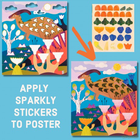 Dinosaur Land Sticker Sparkle Poster Activity Kit [KSIĄŻKA]