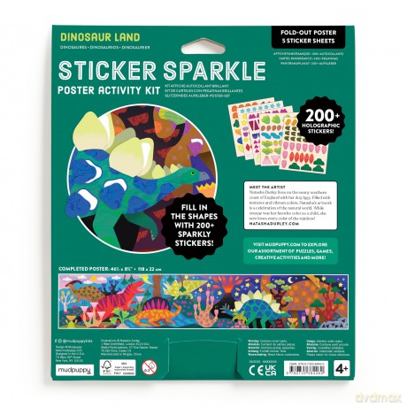 Dinosaur Land Sticker Sparkle Poster Activity Kit [KSIĄŻKA]