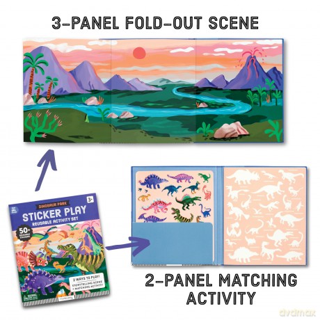 Dinosaur Park Sticker Play Reusable Activity Set [KSIĄŻKA]