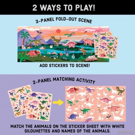 Dinosaur Park Sticker Play Reusable Activity Set [KSIĄŻKA]