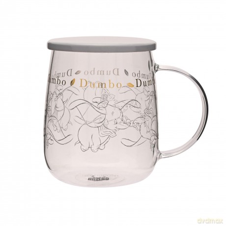 DISNEY - Dumbo - Glass Mug with Lid 18oz