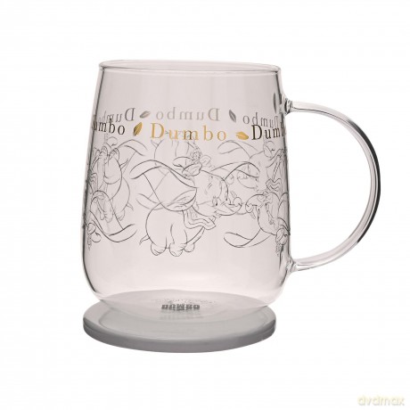 DISNEY - Dumbo - Glass Mug with Lid 18oz