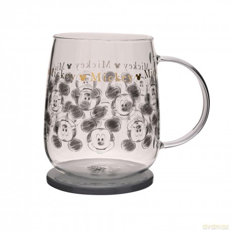 DISNEY - Mickey - Glass Mug with Lid 18o