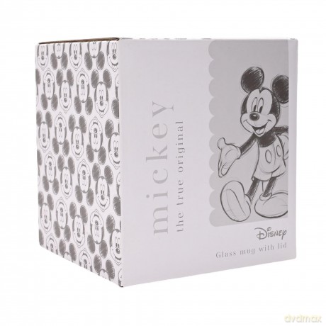DISNEY - Mickey - Glass Mug with Lid 18o