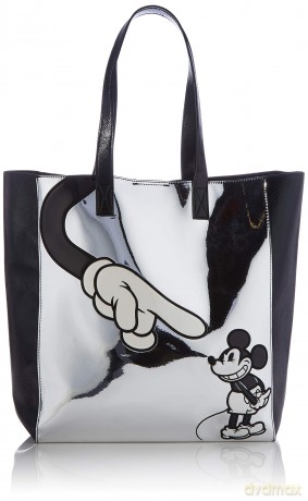DISNEY - Silver Faux-Leather Bag Mickey