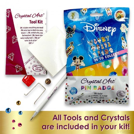 Disney Crystal Art Pin Badge - Blind Bag