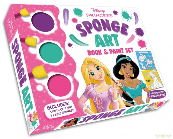 Disney Princess Sponge Art Book Paint Set [KSIĄŻKA]