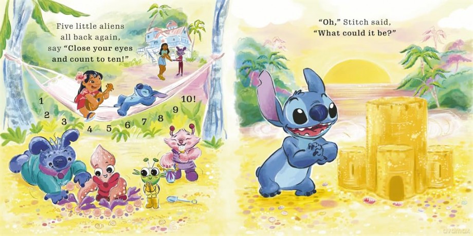 Disney Stitch Five Little Aliens A lifttheflap picture book [KSIĄŻKA]