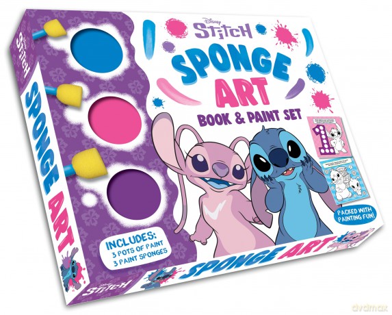 Disney Stitch Sponge Art Book Paint Set [KSIĄŻKA]