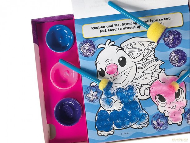 Disney Stitch Sponge Art Book Paint Set [KSIĄŻKA]