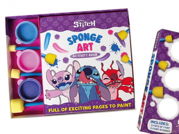Disney Stitch Sponge Art Book Paint Set [KSIĄŻKA]
