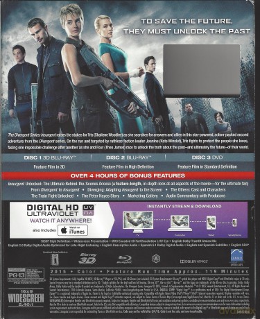 Divergent Series: Insurgent [3xBlu-Ray]