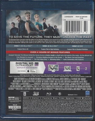 Divergent Series: Insurgent [3xBlu-Ray]