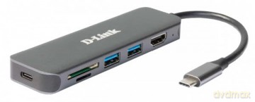 D-Link DUB-2327 6-in-1 USB-C Hub mit HD