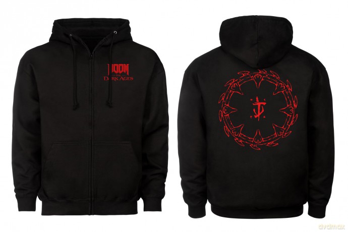 DOOM: The Dark Ages Zipper Hoodie "Shield" Black S Englisch