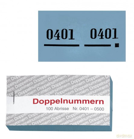 Doppelnummern blau 01-500