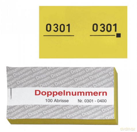Doppelnummern gelb 01-500