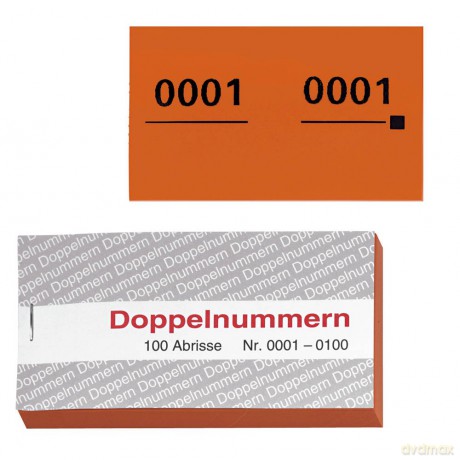 Doppelnummern orange 01-500