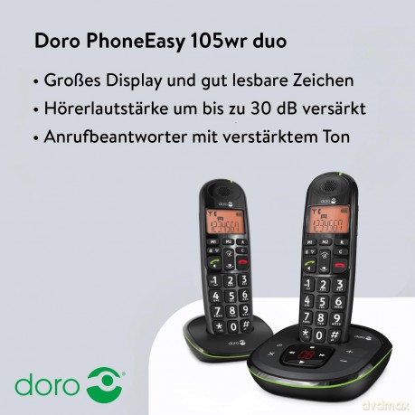 Doro PhoneEasy 105wr Duo black