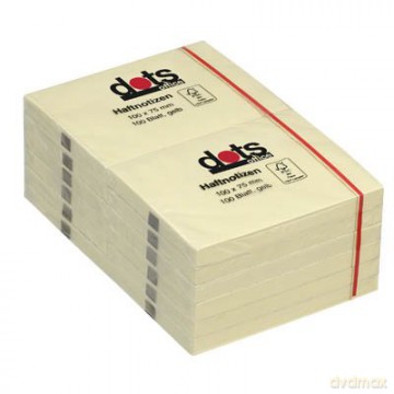 dots Haftnotizen gelb 100x75mm