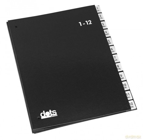 Dots Pultordner 1-12 schwarz