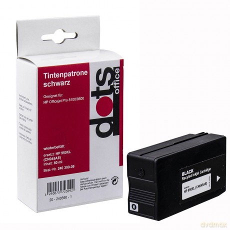 Dots Tinte ersetzt HP 950xl Bk