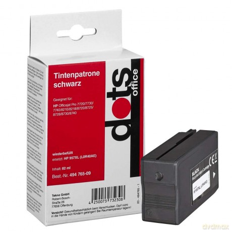 Dots Tinte ersetzt HP 957XL BK