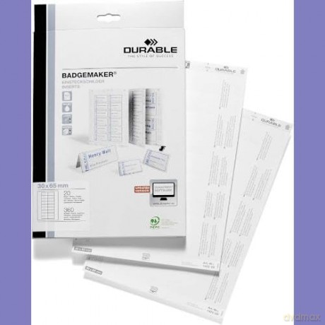 Durable: Dp Einsteckschild 3x6,5cm 360s