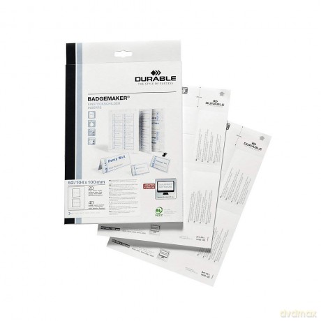 Durable: Dp Einsteckschild 52x100 40St.