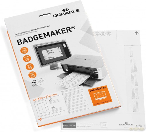 Durable: Dp Einsteckschild 61x210 20St.